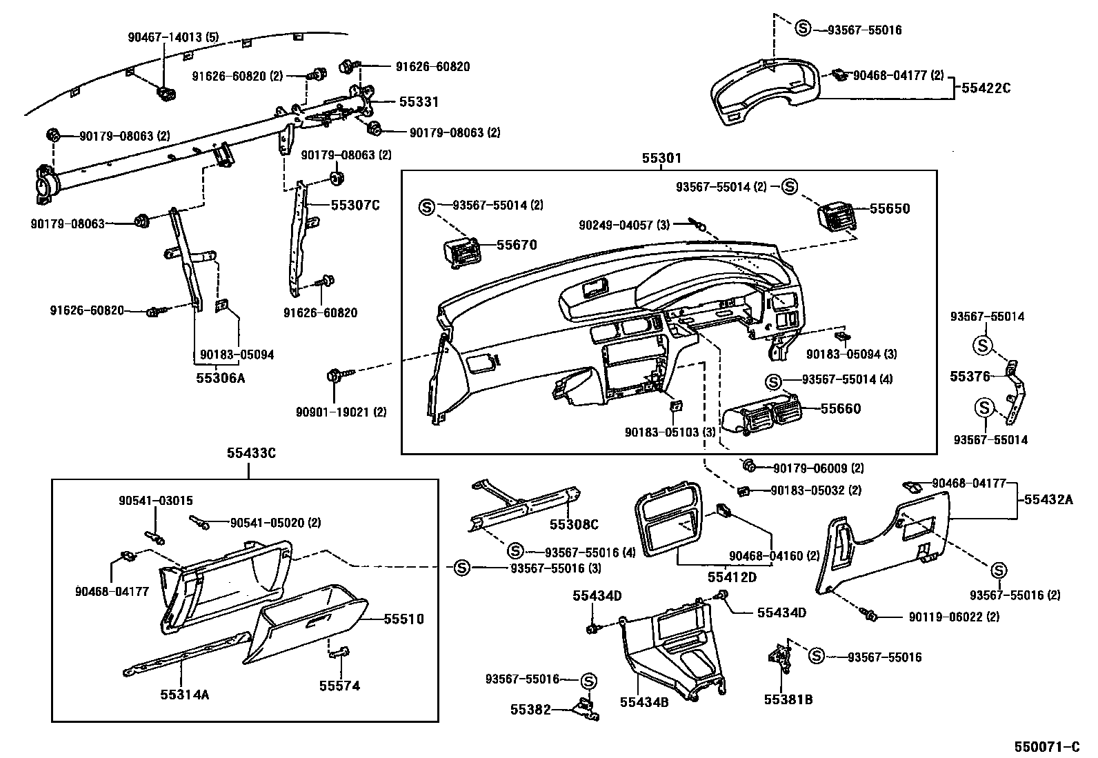 5501 — INSTRUMENT PANEL & GLOVE COMPARTMENT
