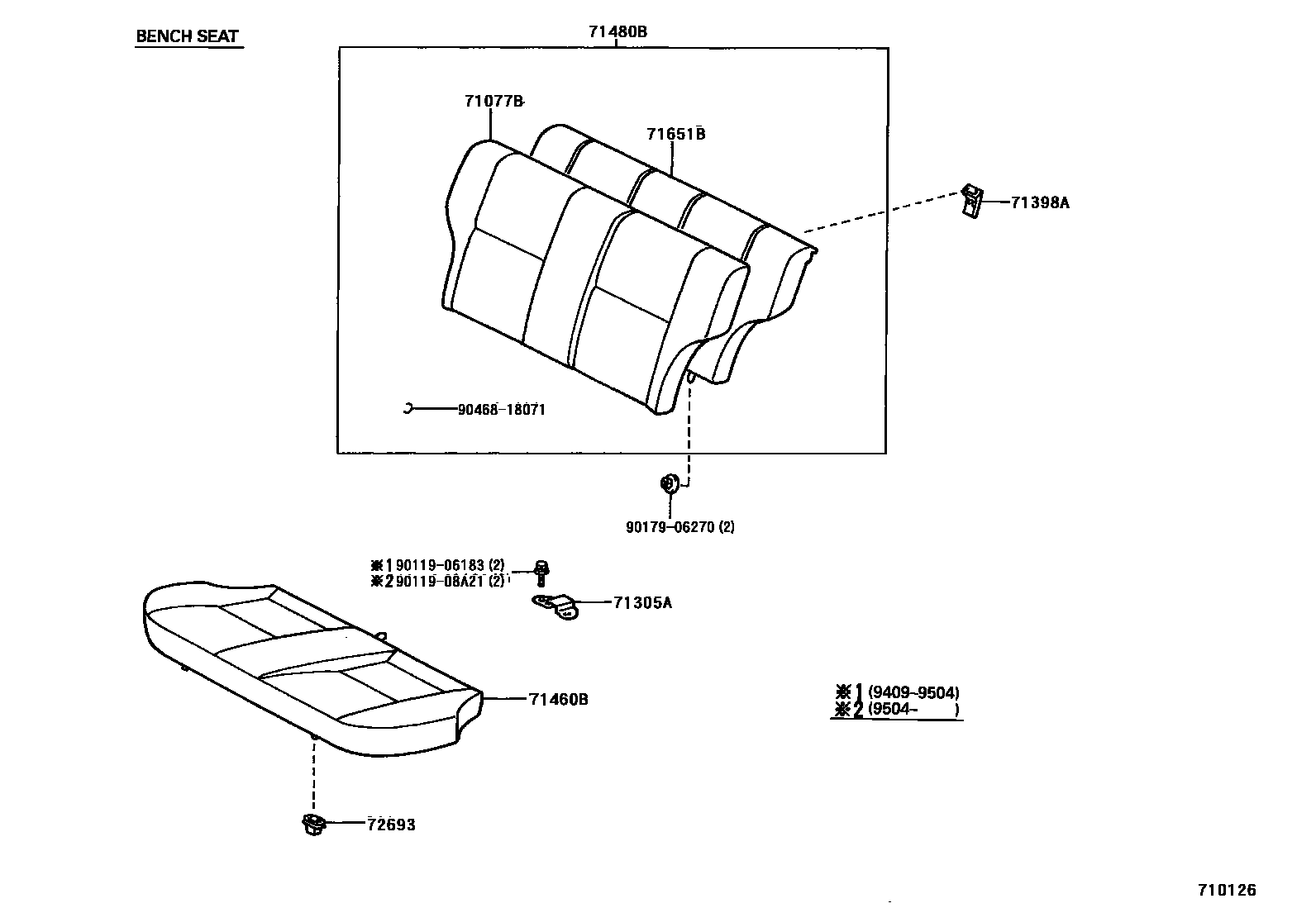 7102 — REAR SEAT & SEAT TRACK