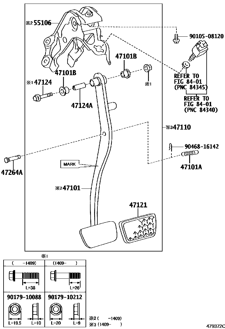 4701 — BRAKE PEDAL & BRACKET