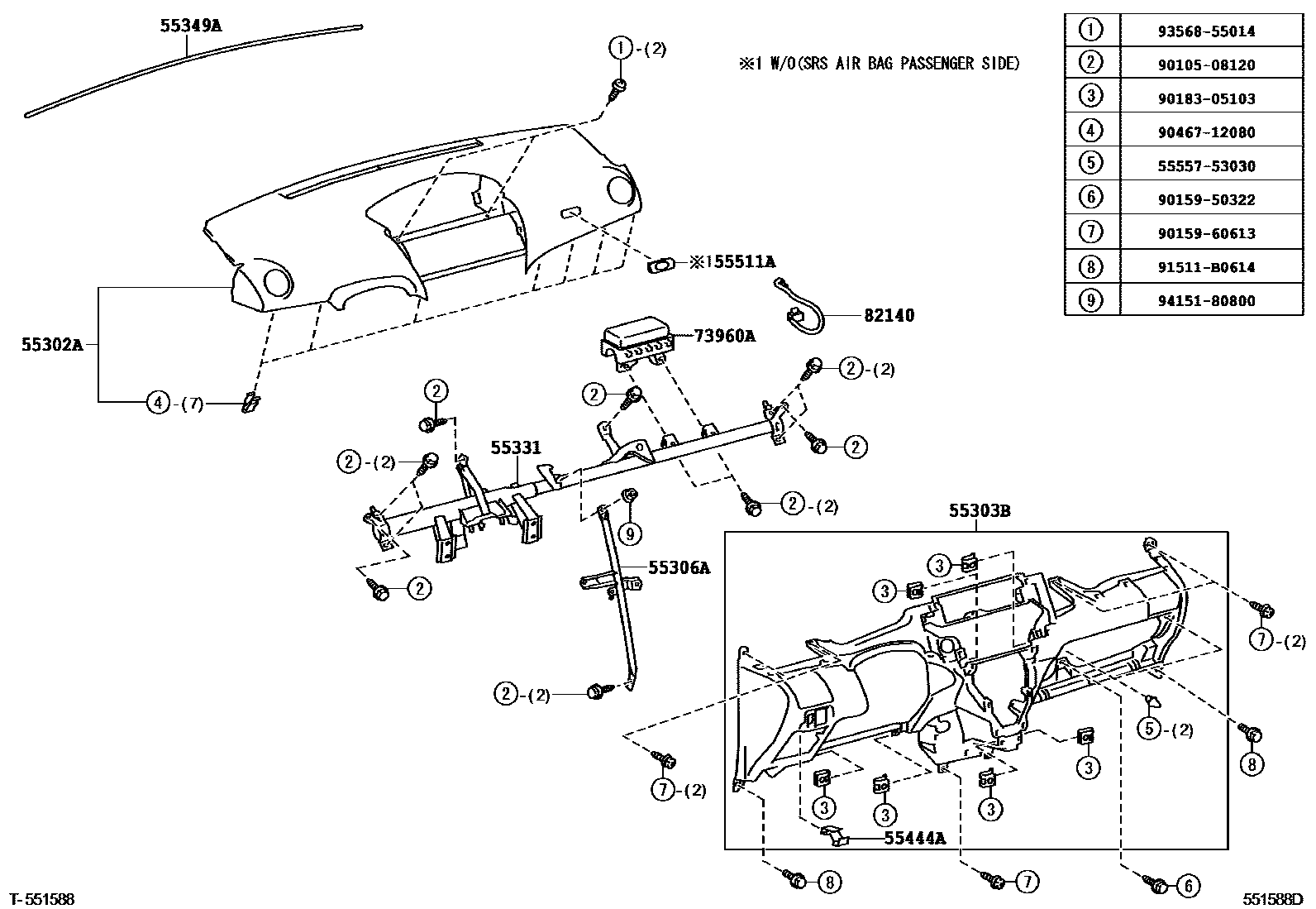 5501 — INSTRUMENT PANEL & GLOVE COMPARTMENT