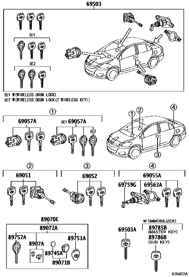 6712 — LOCK CYLINDER SET