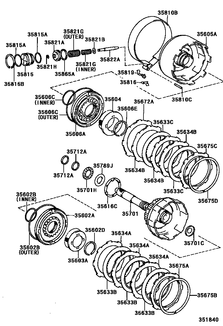 3507 — BRAKE BAND & MULTIPLE DISC CLUTCH (ATM)