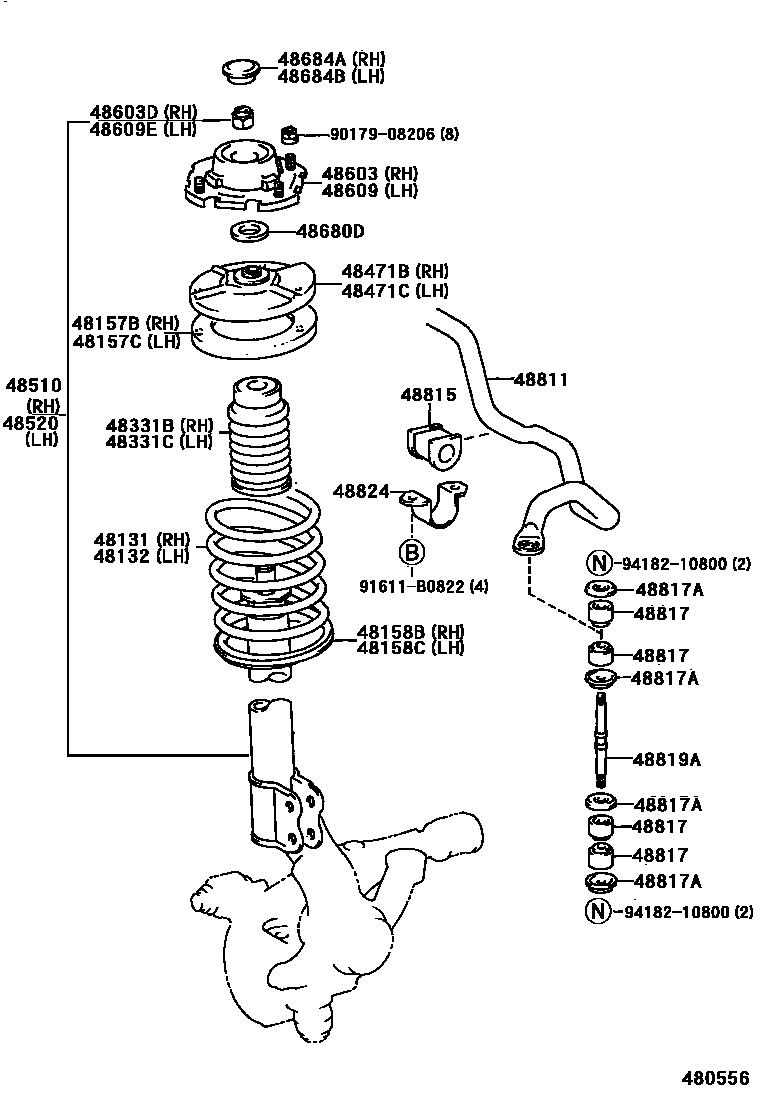 4803 — FRONT SPRING & SHOCK ABSORBER