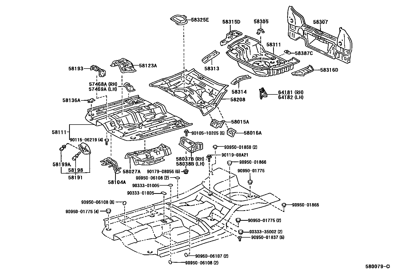 5801 — FLOOR PAN & LOWER BACK PANEL