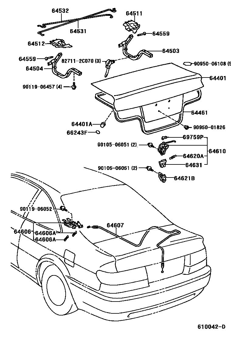 6105 — LUGGAGE COMPARTMENT DOOR & LOCK
