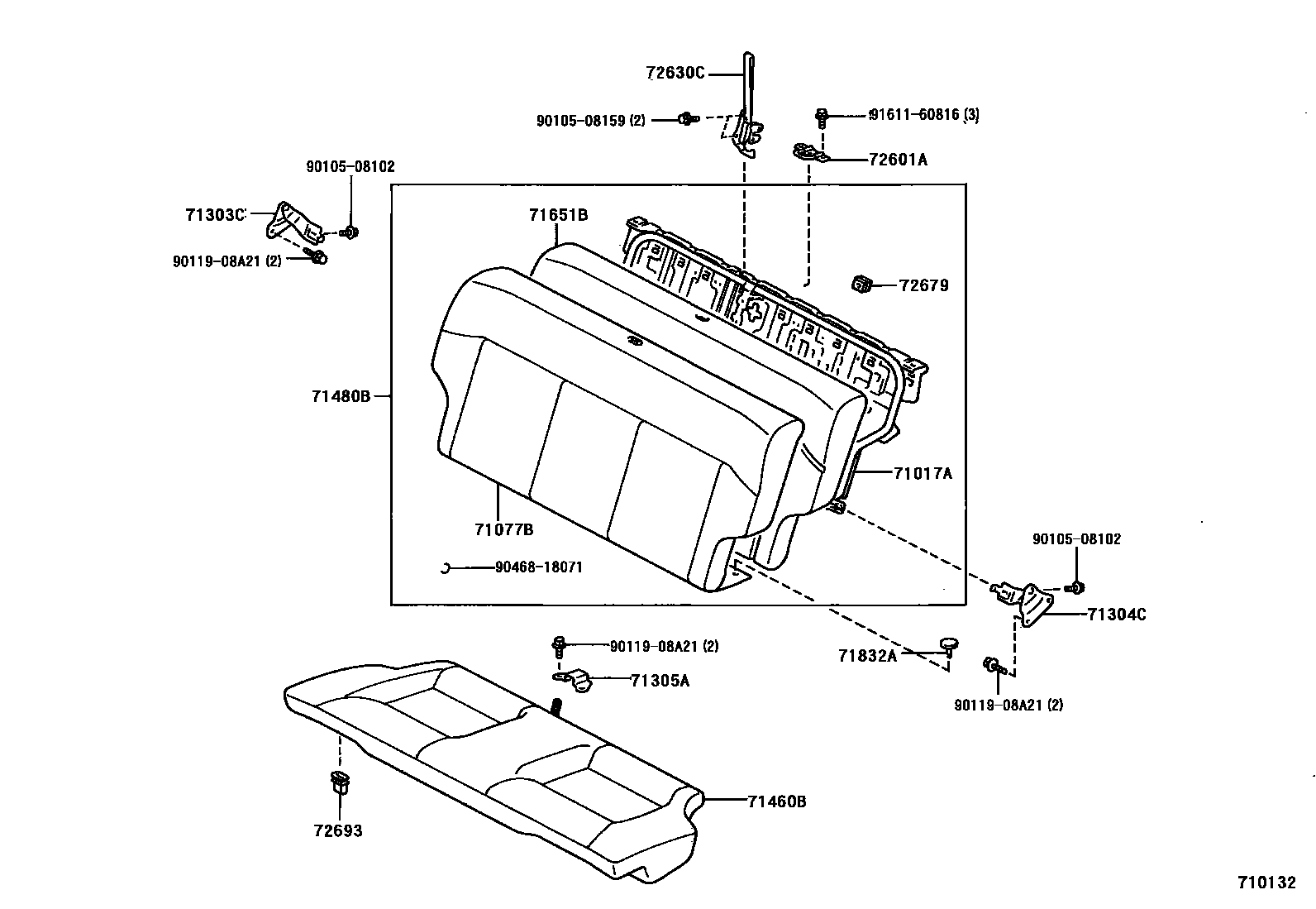 7102 — REAR SEAT & SEAT TRACK