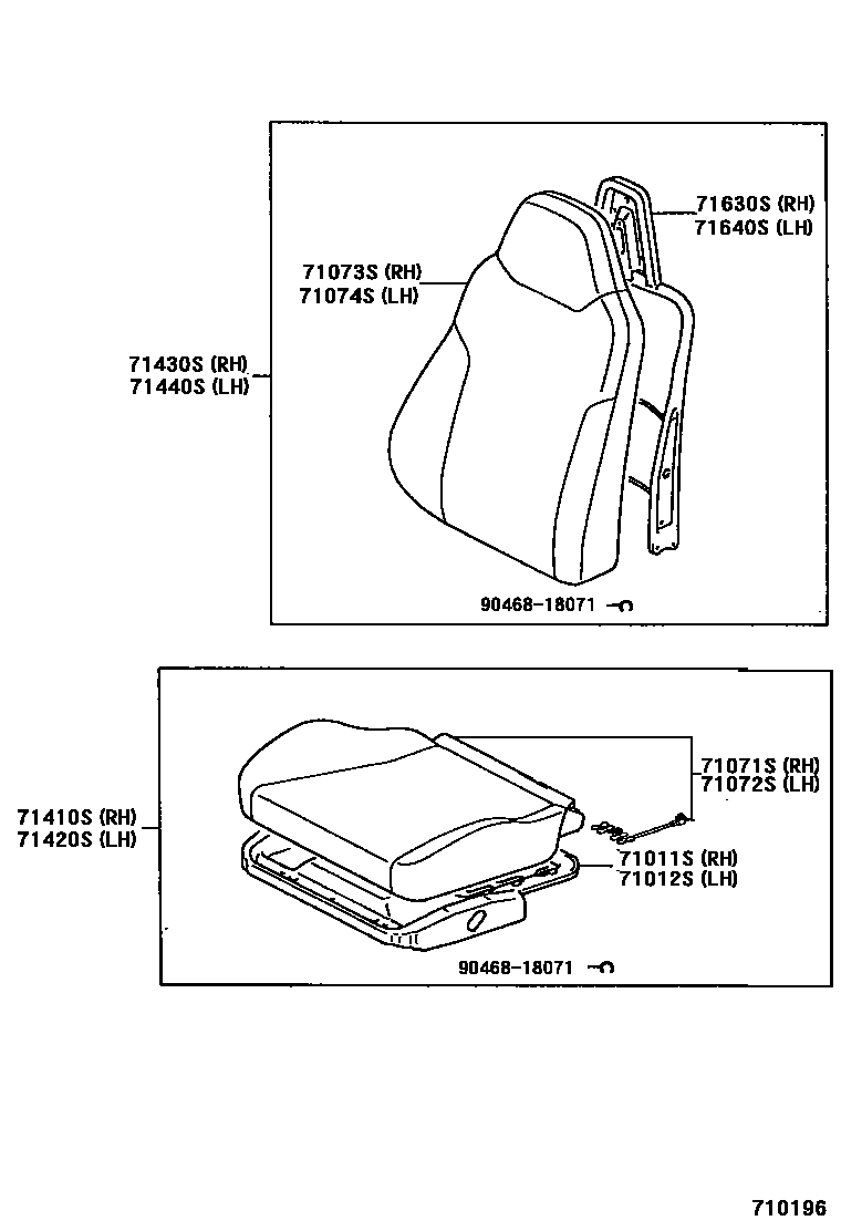 7101 — FRONT SEAT & SEAT TRACK