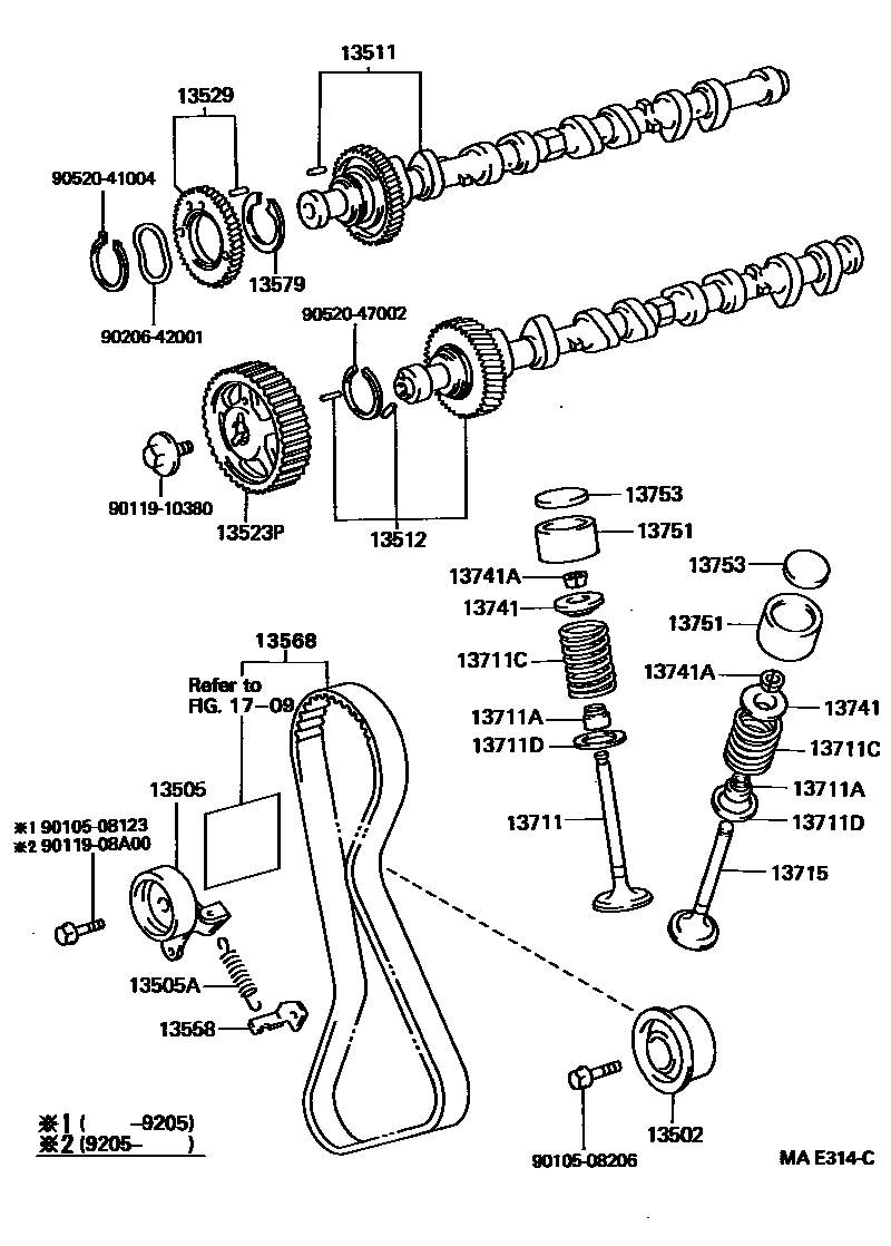 1302 — CAMSHAFT & VALVE