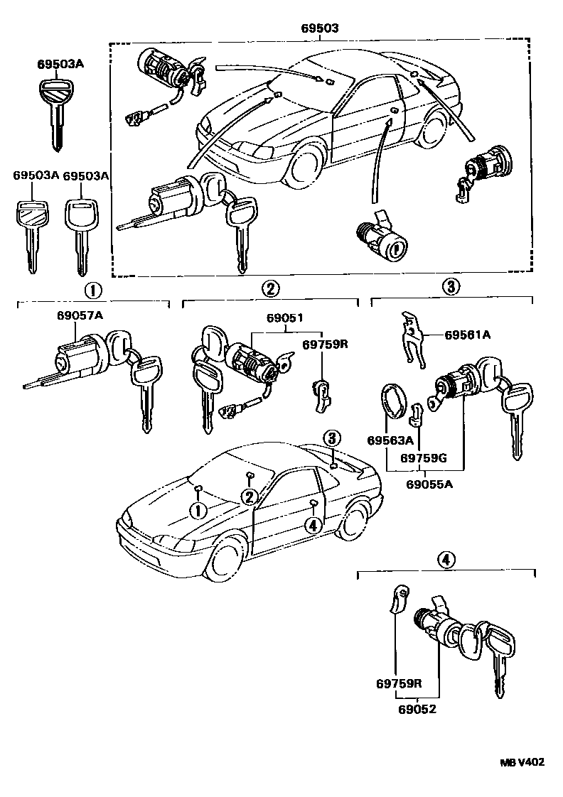 6712 — LOCK CYLINDER SET