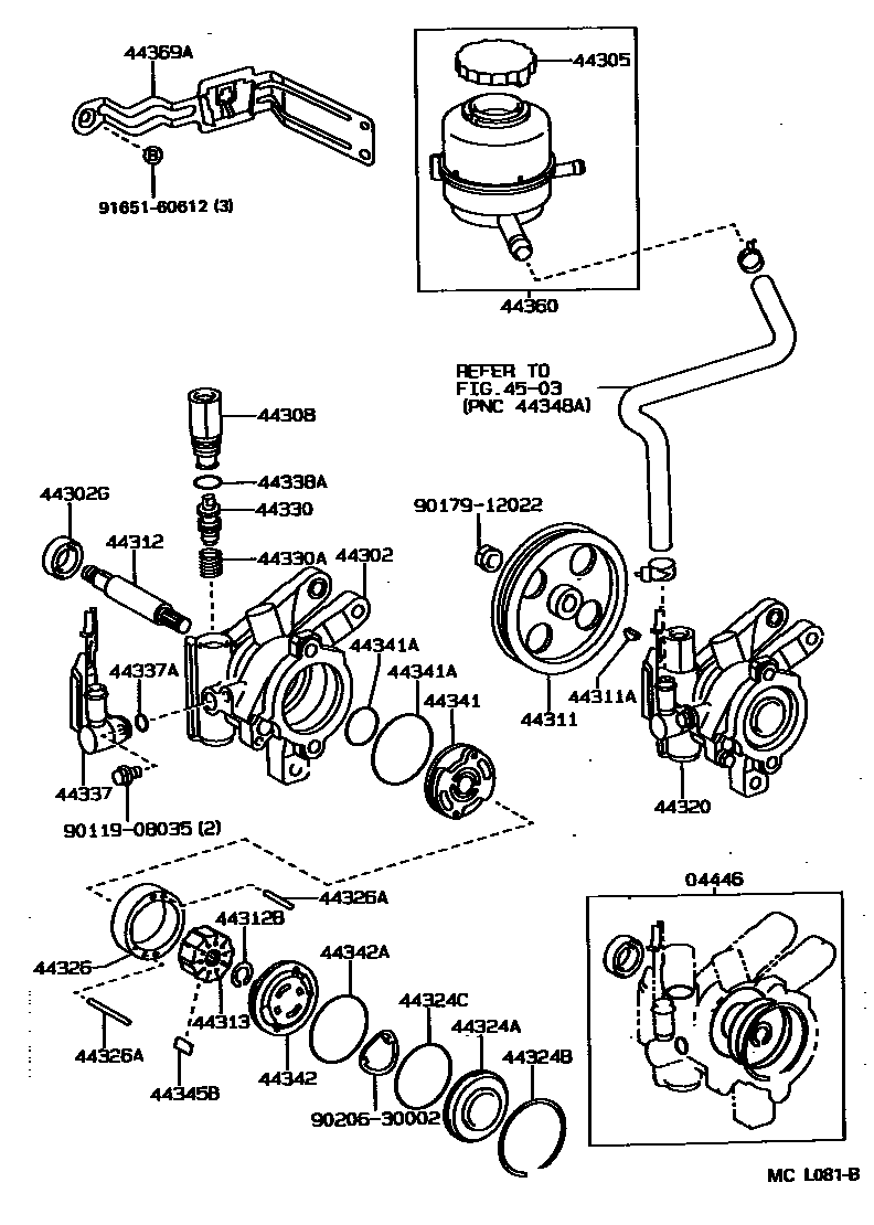 4502 — VANE PUMP & RESERVOIR (POWER STEERING)