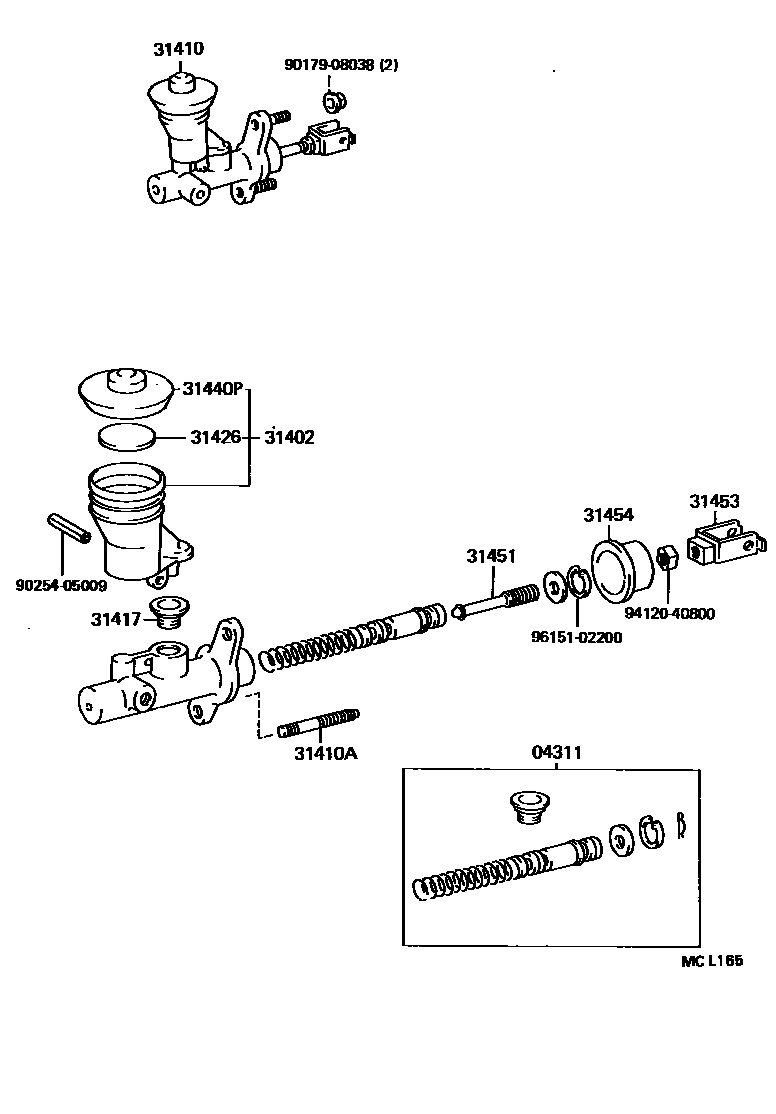 3103 — CLUTCH MASTER CYLINDER