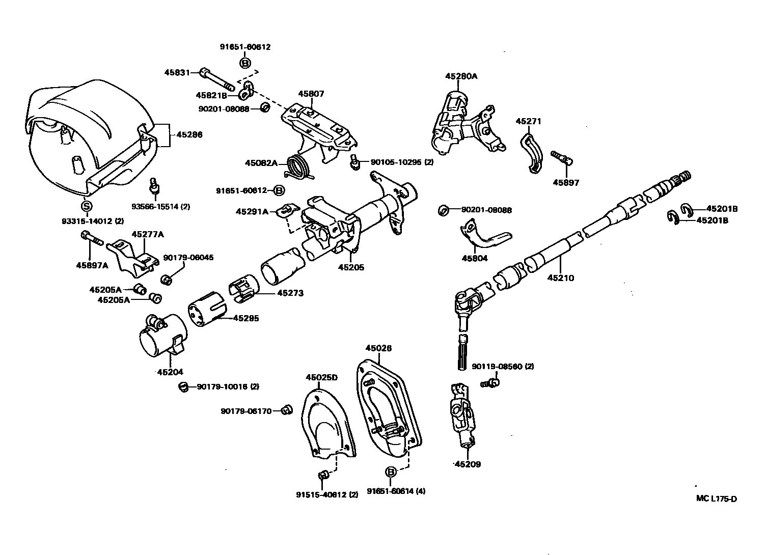 4501 — STEERING COLUMN & SHAFT