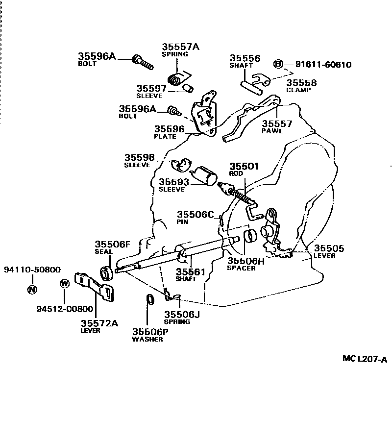 3513 — THROTTLE LINK & VALVE LEVER (ATM)