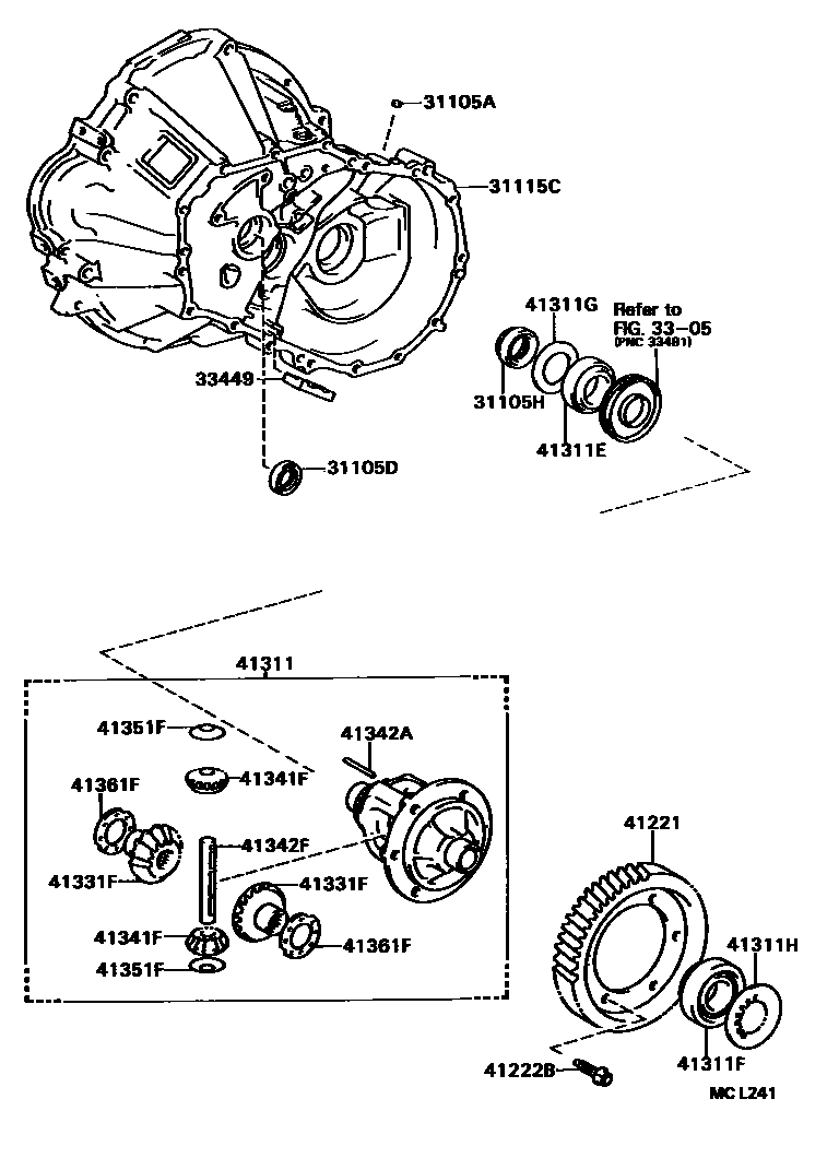 4301 — FRONT AXLE HOUSING & DIFFERENTIAL