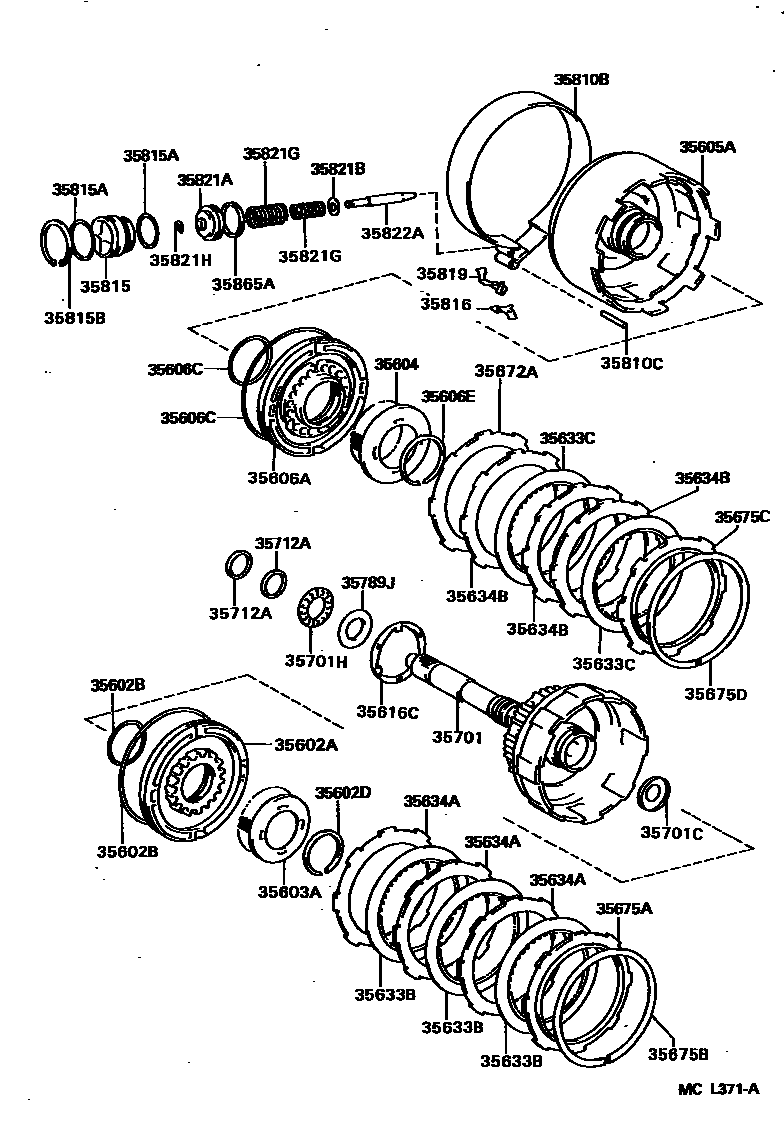 3507 — BRAKE BAND & MULTIPLE DISC CLUTCH (ATM)