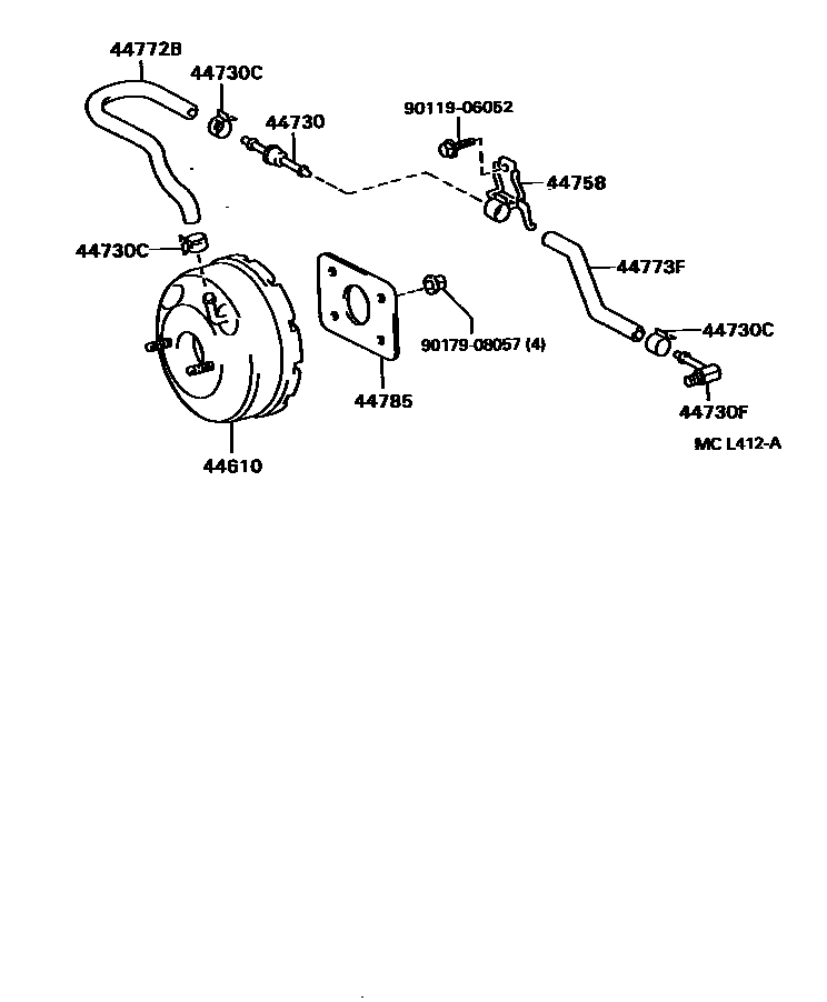 4703 — BRAKE BOOSTER & VACUUM TUBE