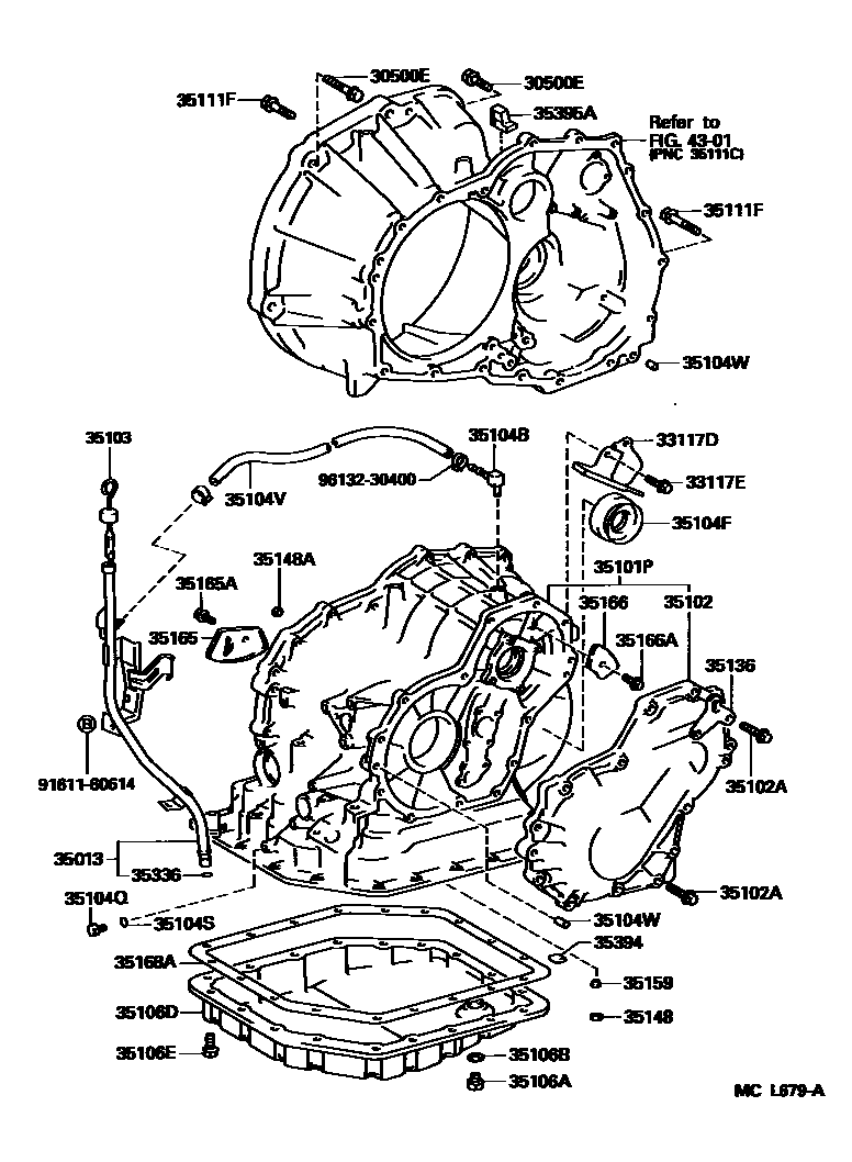 3503 — TRANSMISSION CASE & OIL PAN (ATM)