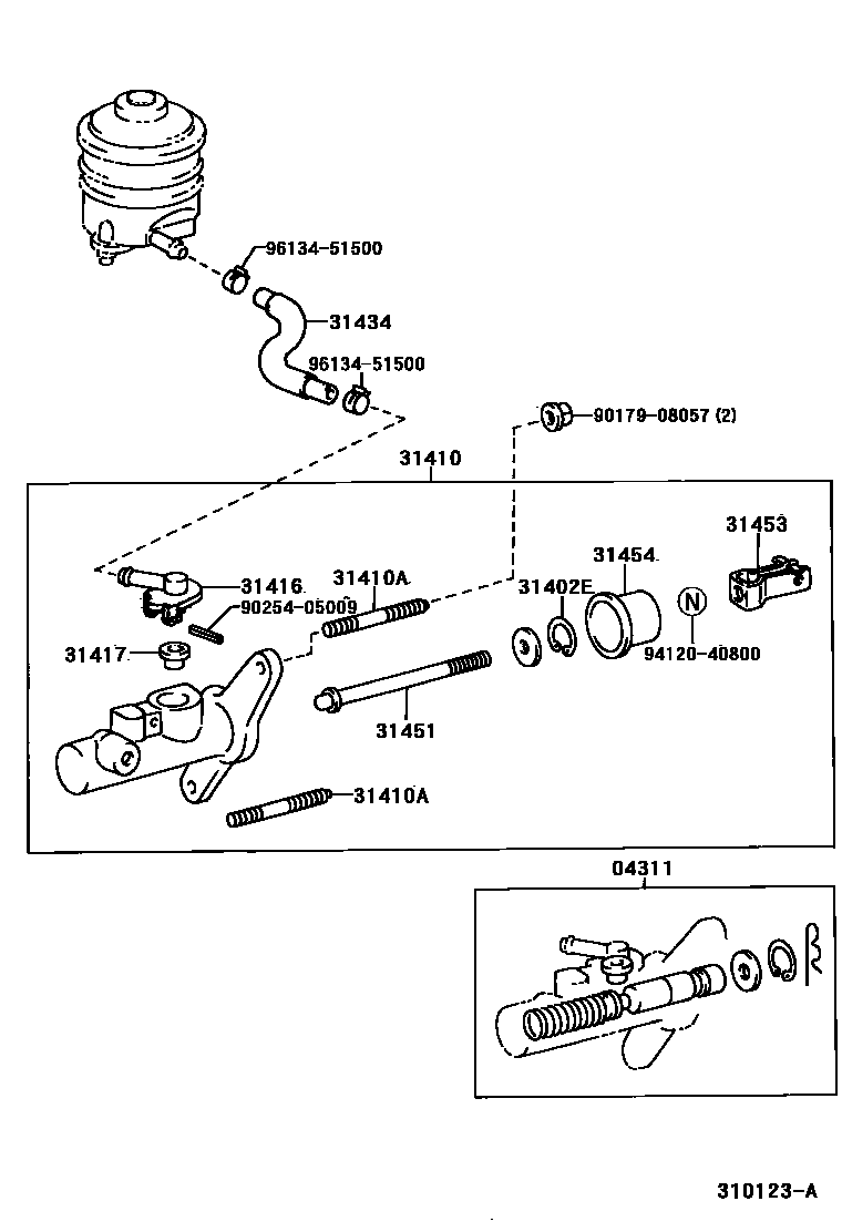 3103 — CLUTCH MASTER CYLINDER