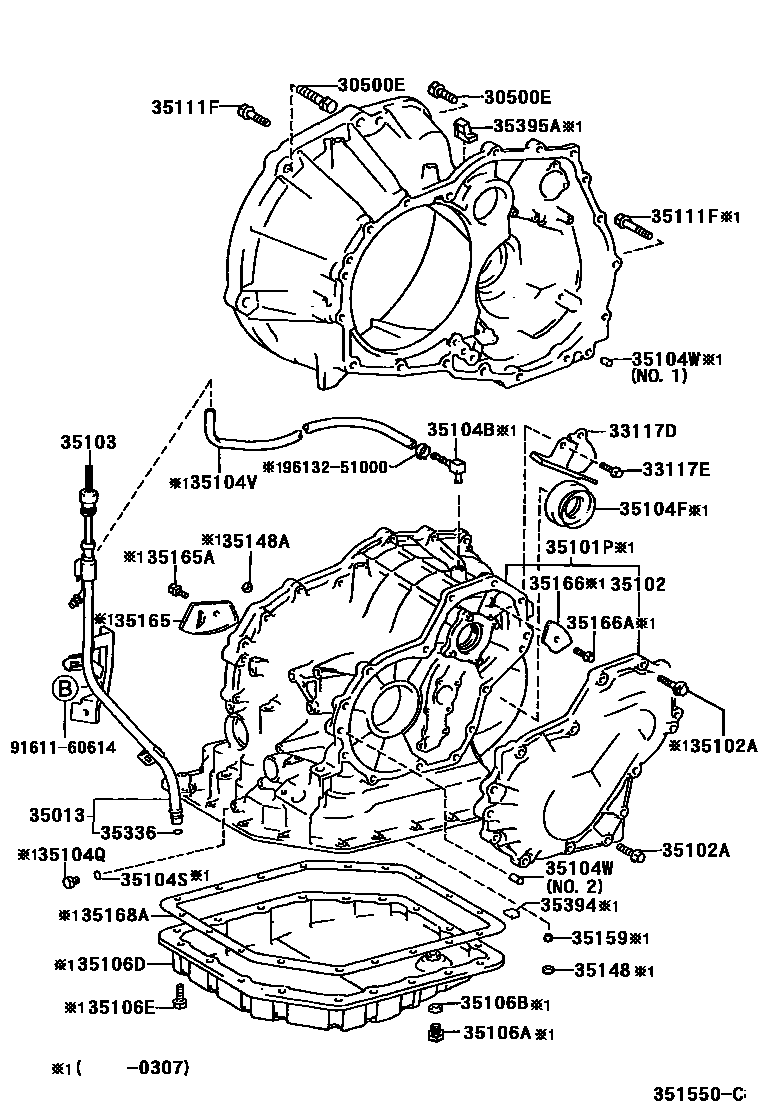 3503 — TRANSMISSION CASE & OIL PAN (ATM)