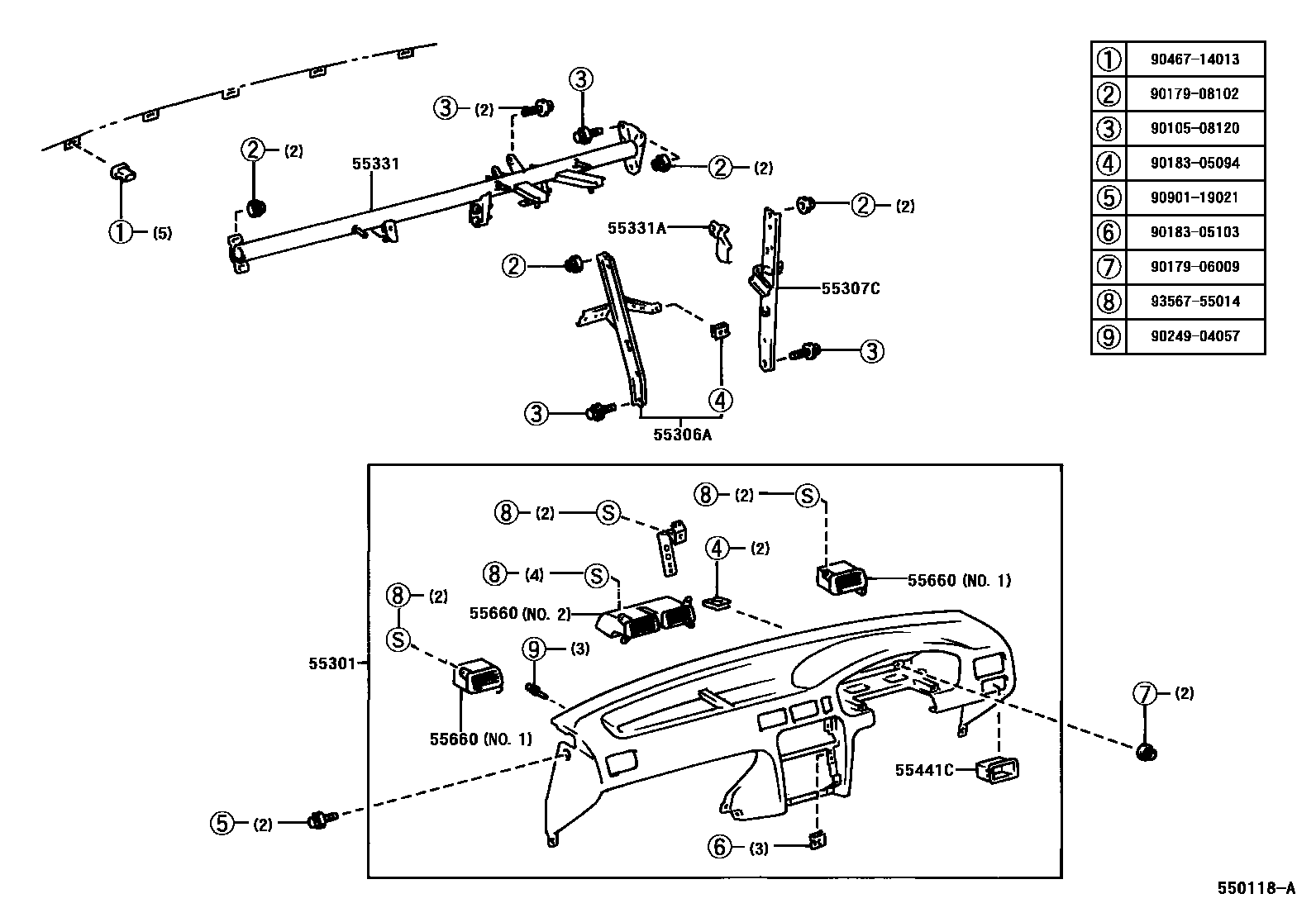 5501 — INSTRUMENT PANEL & GLOVE COMPARTMENT