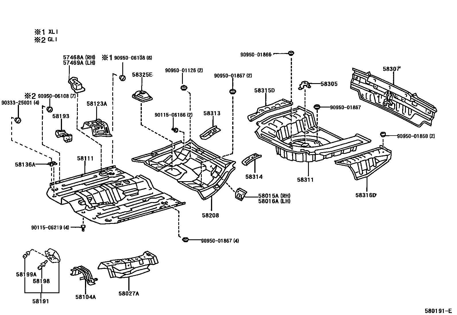 5801 — FLOOR PAN & LOWER BACK PANEL