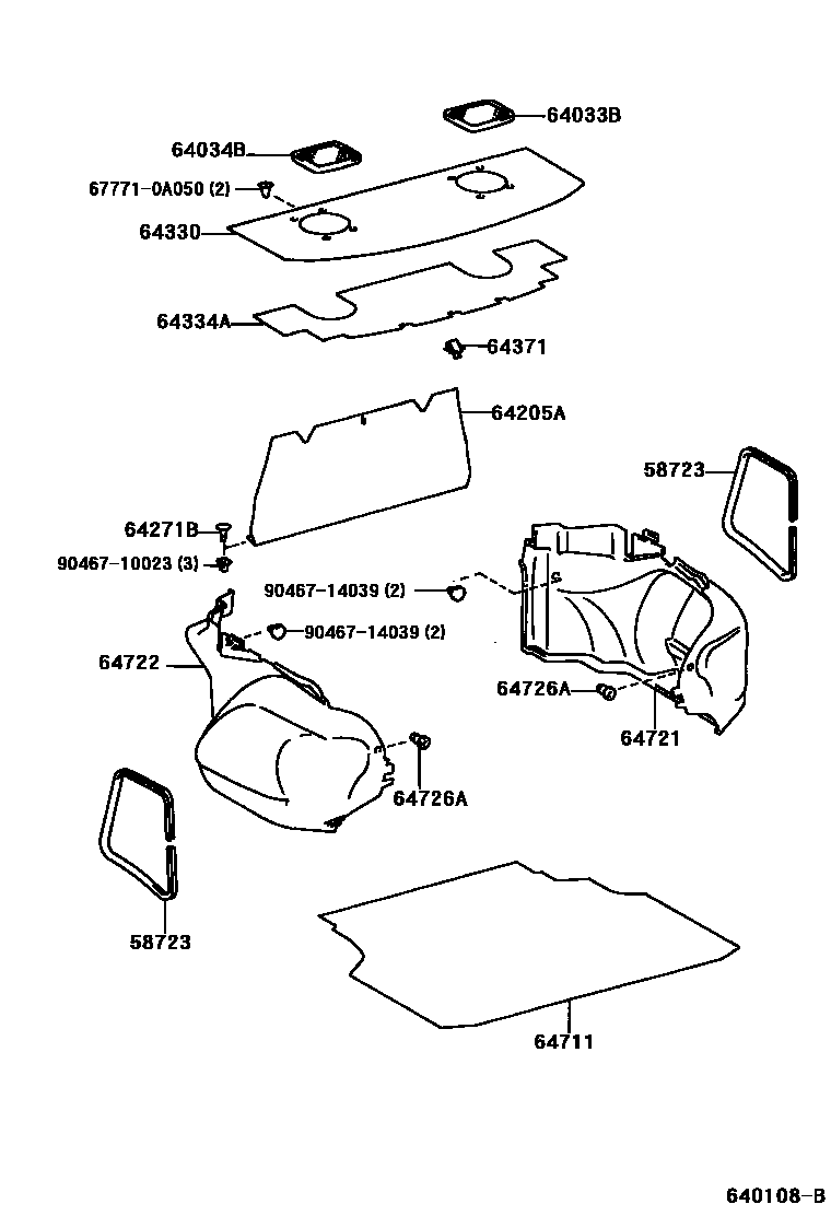 6403 — PACKAGE TRAY PANEL & LUGGAGE COMPARTMENT MAT