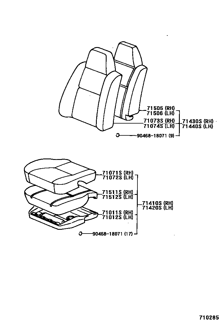 7101 — FRONT SEAT & SEAT TRACK