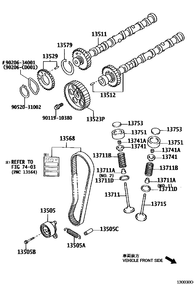 1302 — CAMSHAFT & VALVE