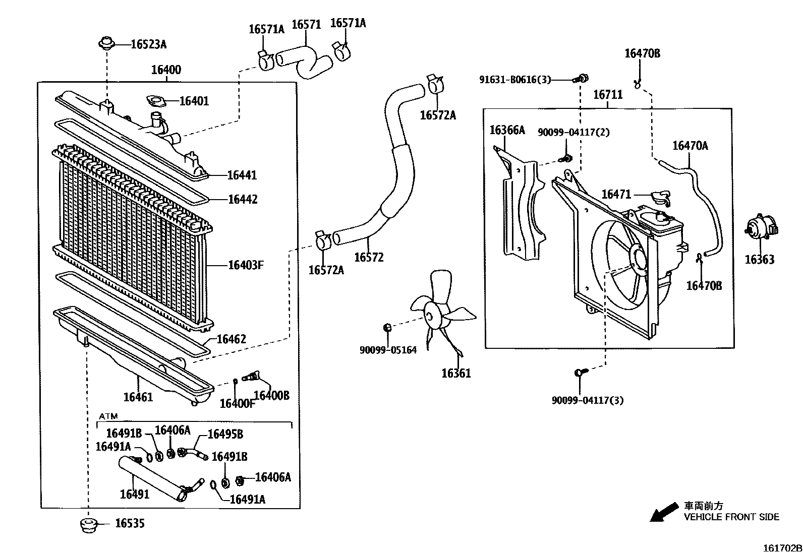 1603 — RADIATOR & WATER OUTLET