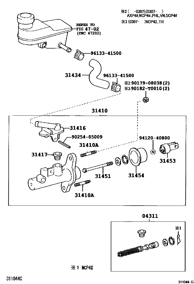 3103 — CLUTCH MASTER CYLINDER
