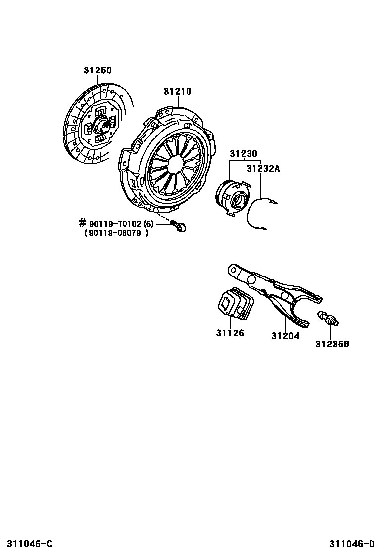 3101 — CLUTCH & RELEASE FORK