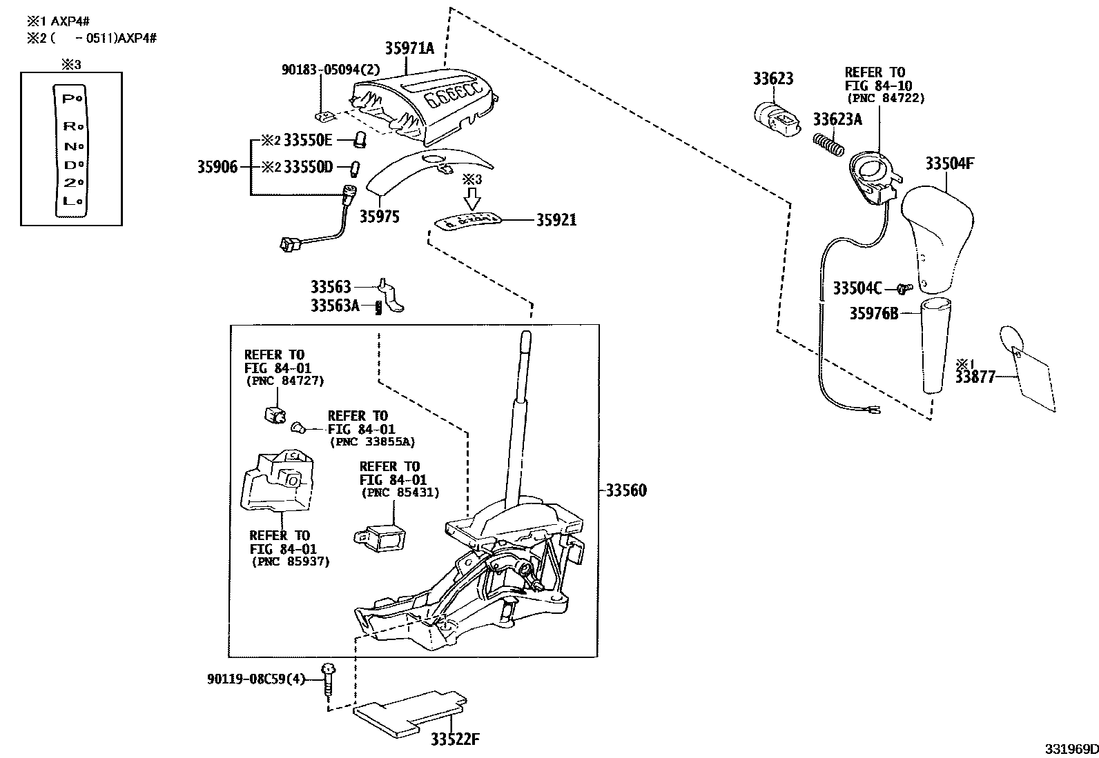 3312 — SHIFT LEVER & RETAINER