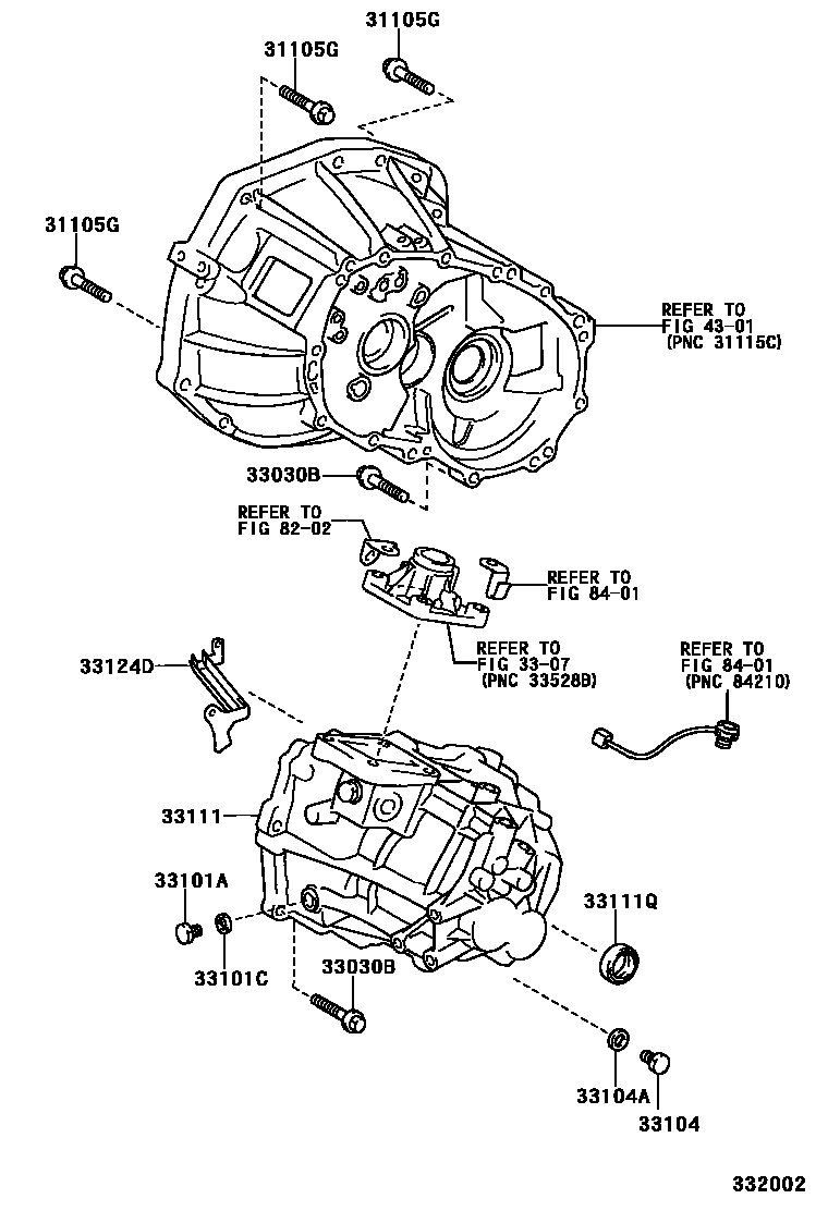 3302 — CLUTCH HOUSING & TRANSMISSION CASE (MTM)