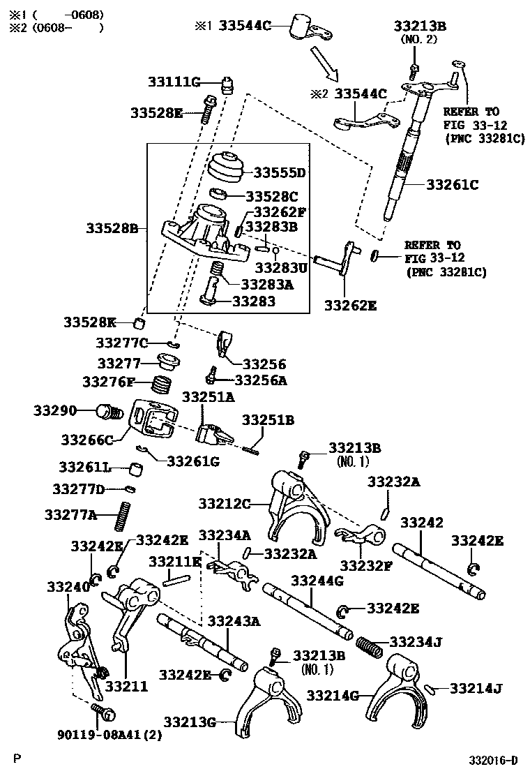 3307 — GEAR SHIFT FORK & LEVER SHAFT (MTM)