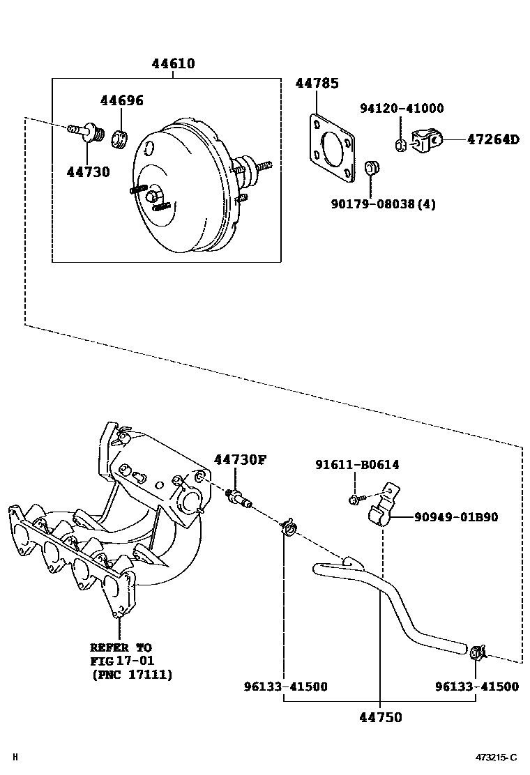 4703 — BRAKE BOOSTER & VACUUM TUBE