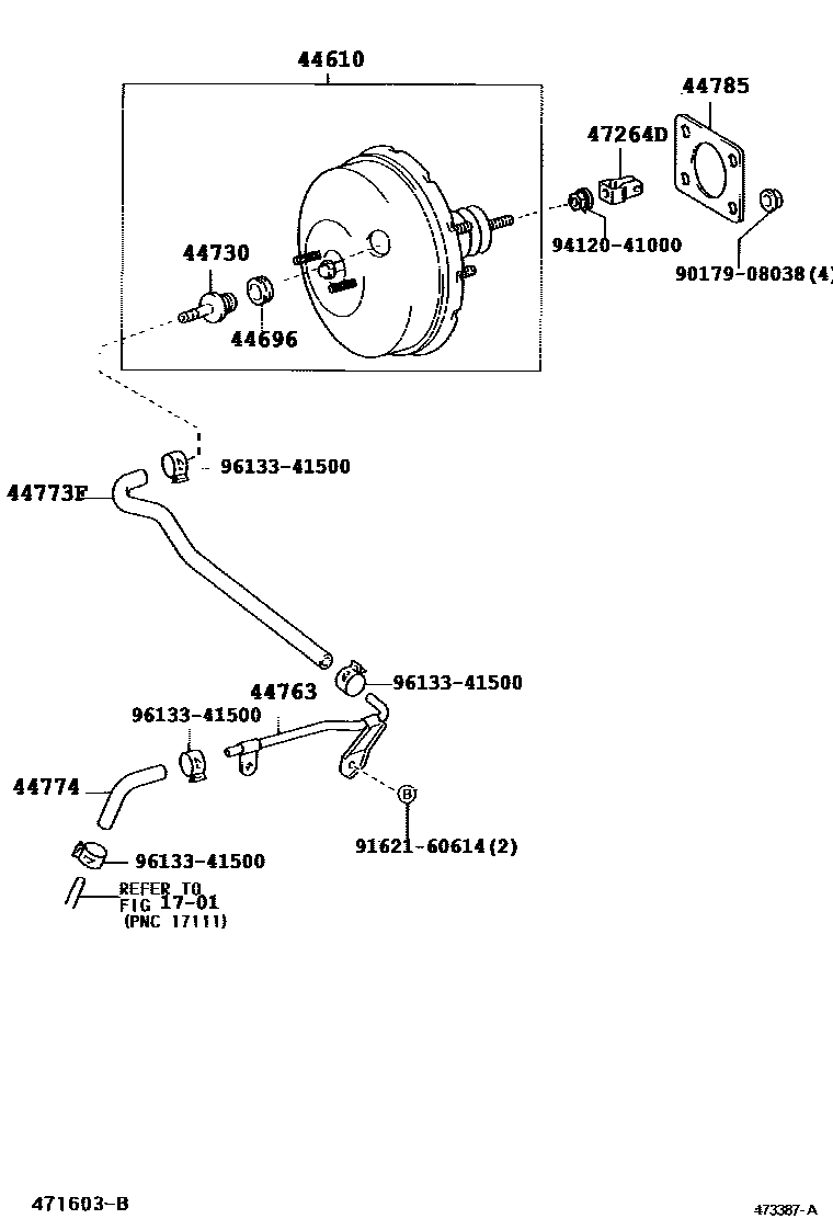 4703 — BRAKE BOOSTER & VACUUM TUBE