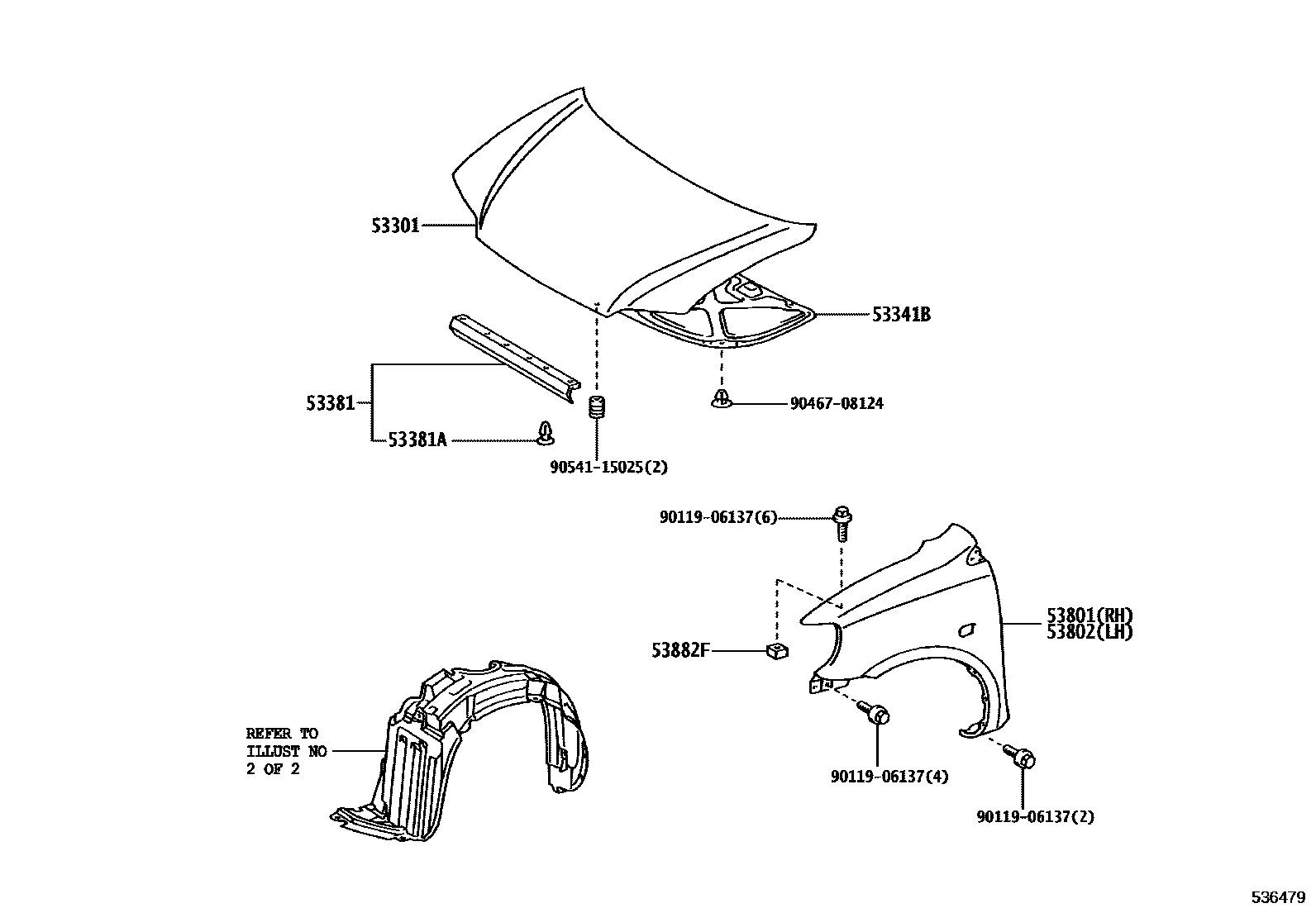 5302 — HOOD & FRONT FENDER