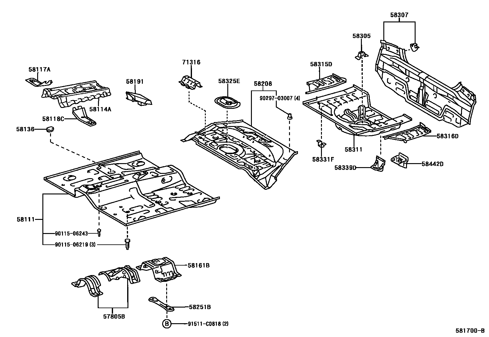 5801 — FLOOR PAN & LOWER BACK PANEL