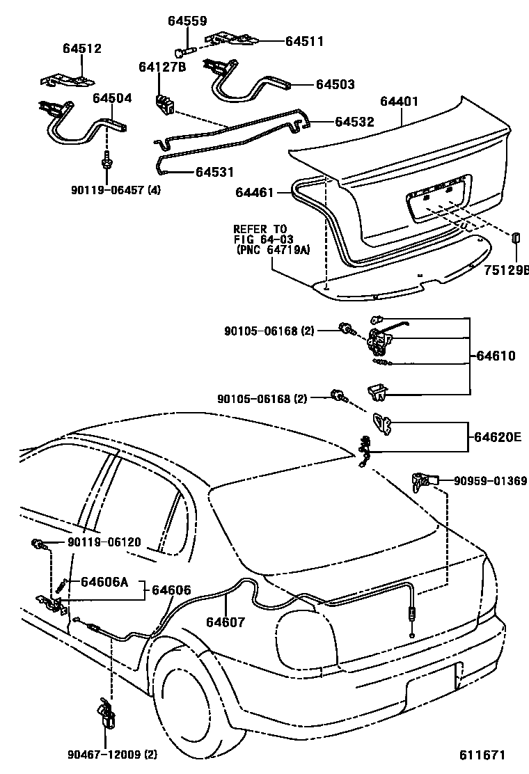 6105 — LUGGAGE COMPARTMENT DOOR & LOCK
