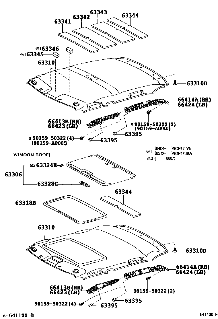 6402 — ROOF HEADLINING & SILENCER PAD