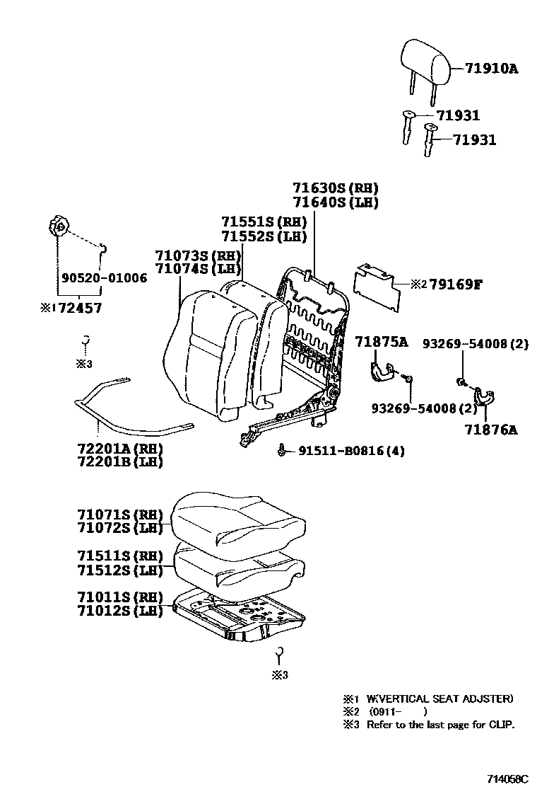 7101 — FRONT SEAT & SEAT TRACK