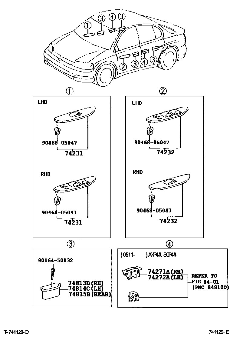 7401 — ARMREST & VISOR