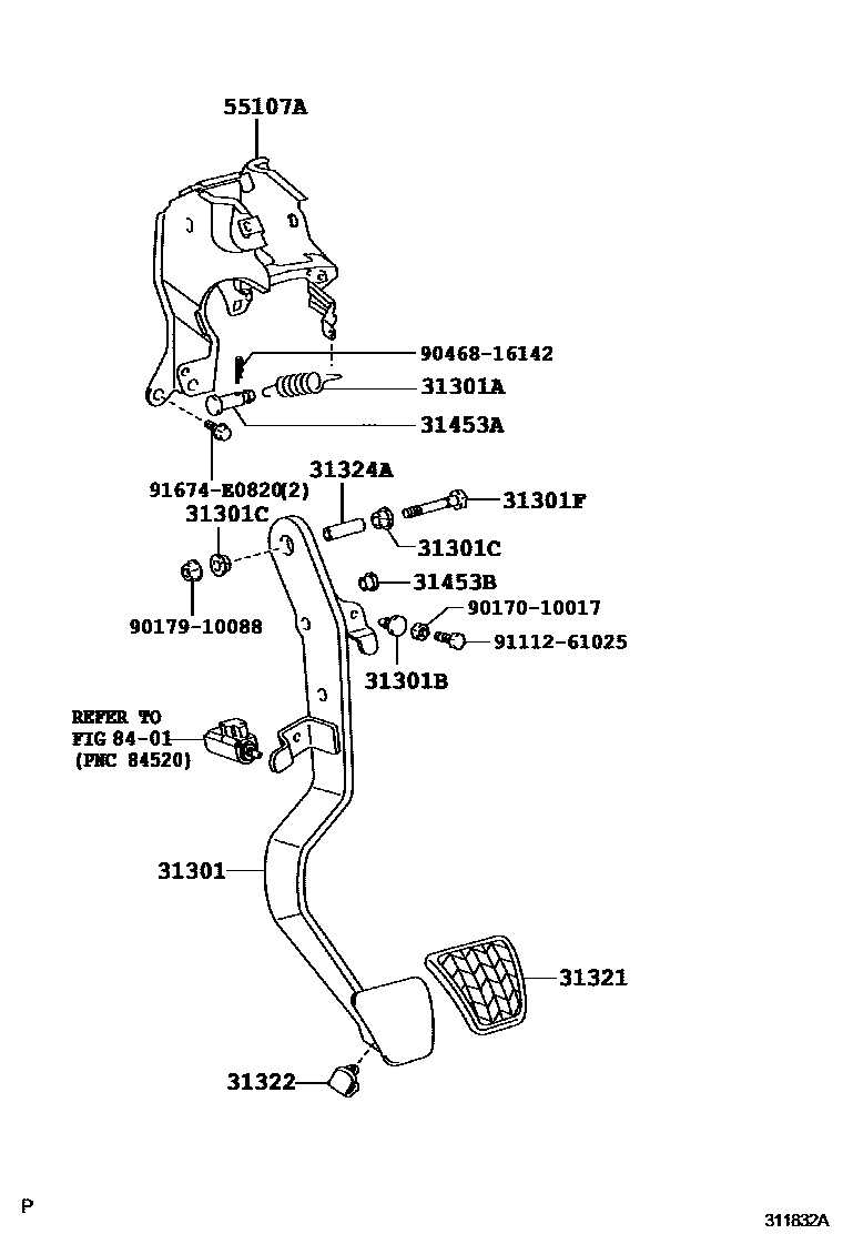 3102 — CLUTCH PEDAL & FLEXIBLE HOSE