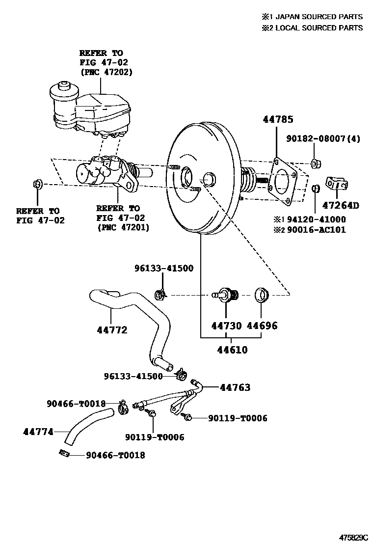 4703 — BRAKE BOOSTER & VACUUM TUBE