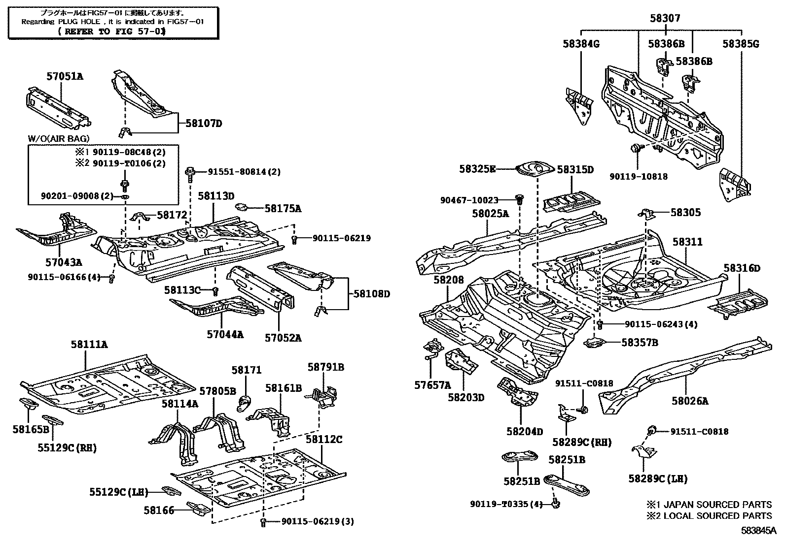 5801 — FLOOR PAN & LOWER BACK PANEL