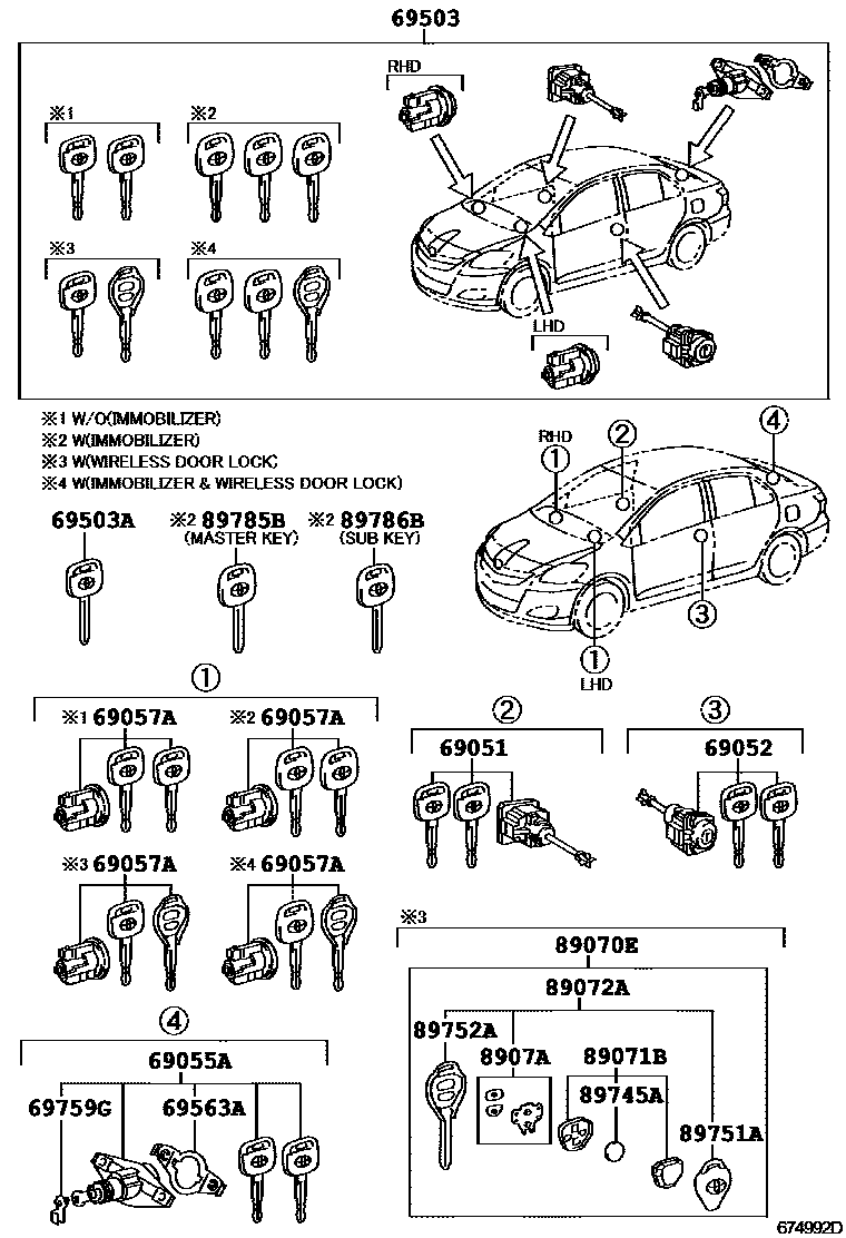 6712 — LOCK CYLINDER SET