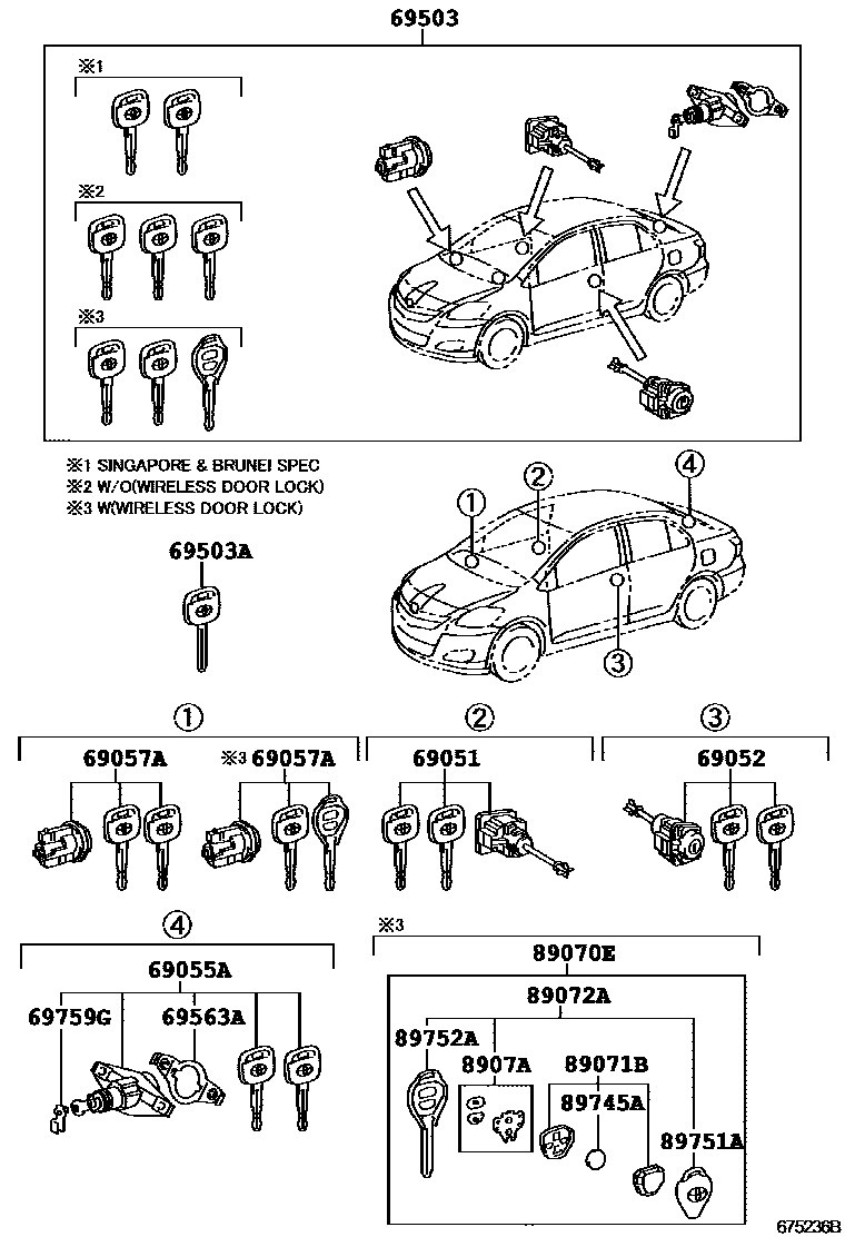 6712 — LOCK CYLINDER SET