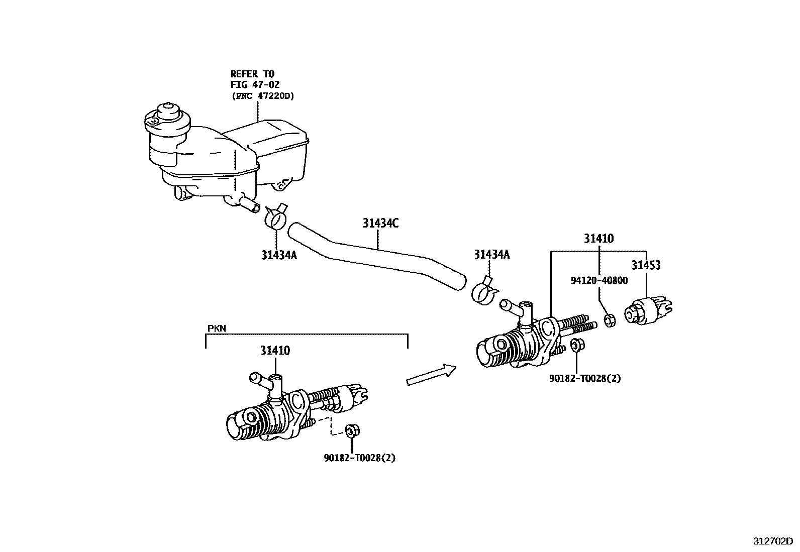 3103 — CLUTCH MASTER CYLINDER