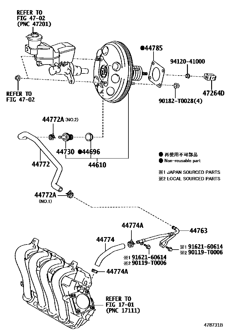 4703 — BRAKE BOOSTER & VACUUM TUBE