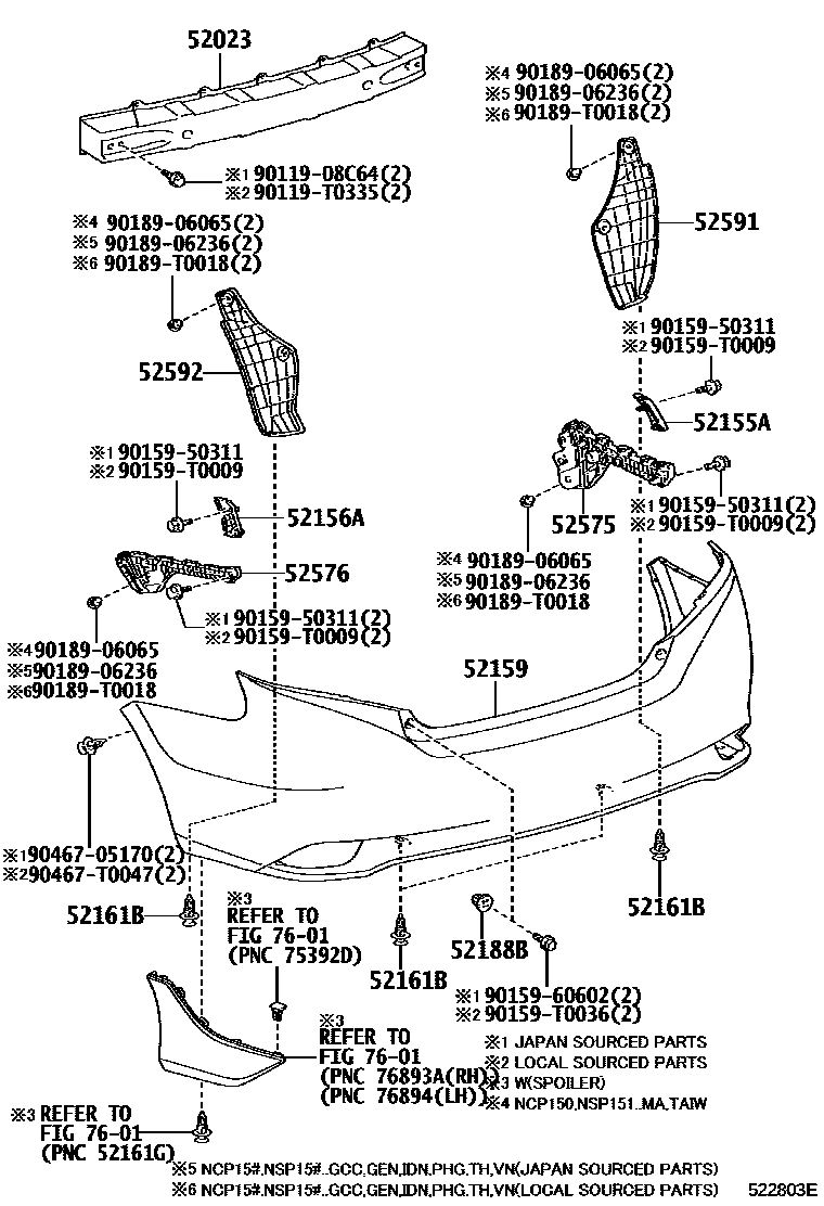 5202 — REAR BUMPER & BUMPER STAY